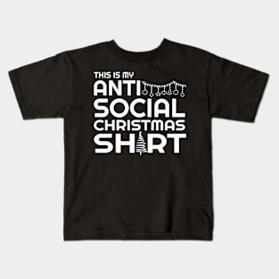 This is My Anti Social Christmas Shirt Kids T-Shirt